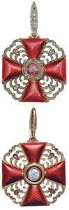 Знак к ордену Св. Анны 2-й степени с алмазами (граненым хрусталём) для награждения иностранных подданных, 1897 г
