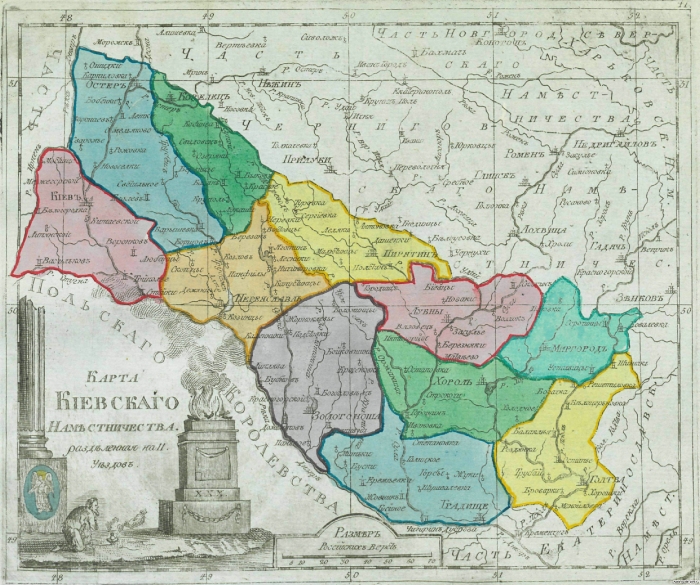 Карта Киевского наместничества