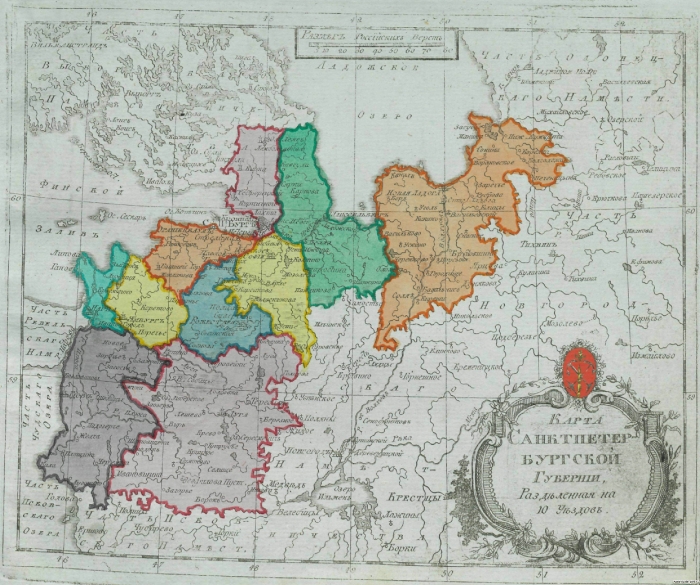 Карта Санкт-Петербургской губернии