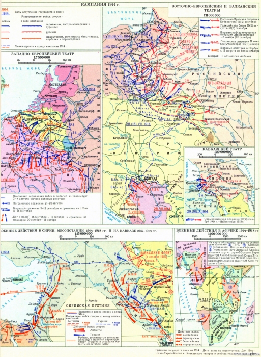 Первая мировая война 1914 - 1918 гг. Кампания 1914 г