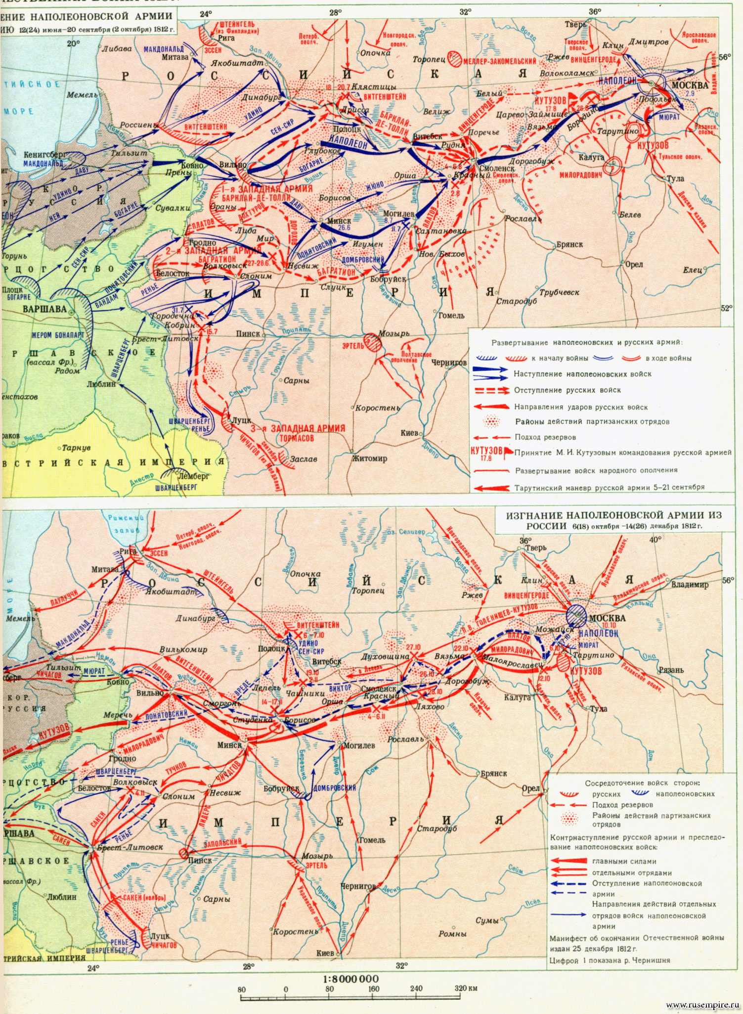 Контурная Карта Отечественная Война 1812
