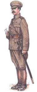 Штабс - Капитан, в униформе британского образца, со знаками различия по приказу ВУСО 1918 г.