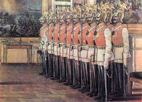 Караул лейб-гвардии конного полка в Зимнем дворце