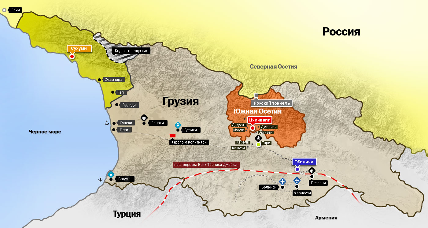 Столица грузии южной осетии азербайджана. Карта Грузии и Абхазии и Южной Осетии. Грузия Абхазия Южная Осетия на карте России. Карта Абхазия Грузия Армения.