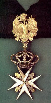 Знак (крест) ордена св. Иоанна Иерусалимского II степени