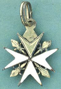 Знак (крест) ордена св. Иоанна Иерусалимского III степени (верхний луч без эмали)