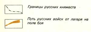 Куликовская битва. Путь к полю боя и схема разгрома татарских войск Мамая