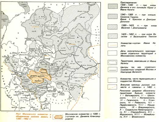 Рост Московского княжестве и объединение русских земель а 1300- 1462 гг.