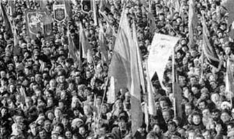 Демонстрация сторонников «Саюдиса» — Народного фронта Литвы